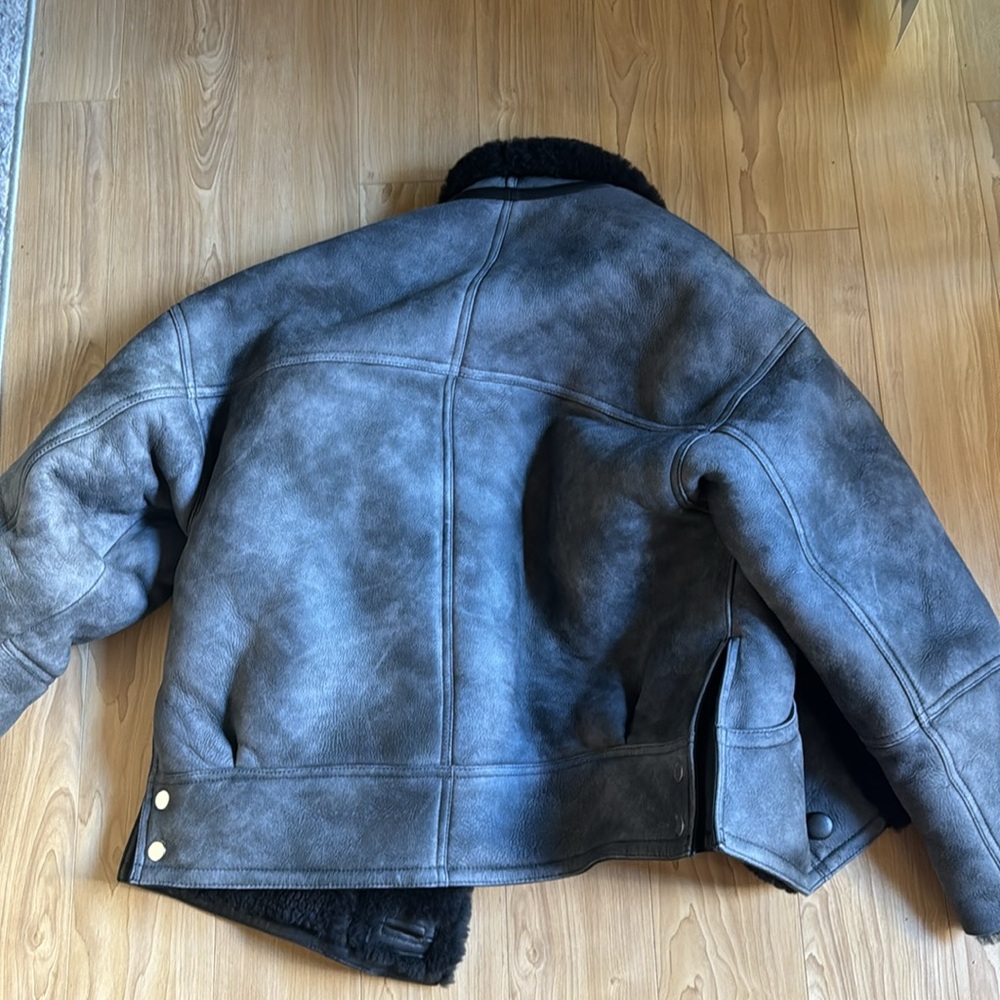 SANDRO Shearling Jacket - Picture 7 of 9